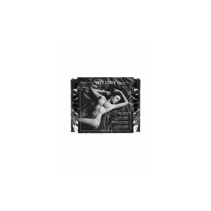 Drap Vinyle noir 220 x 200 cm - Fetish Tentation