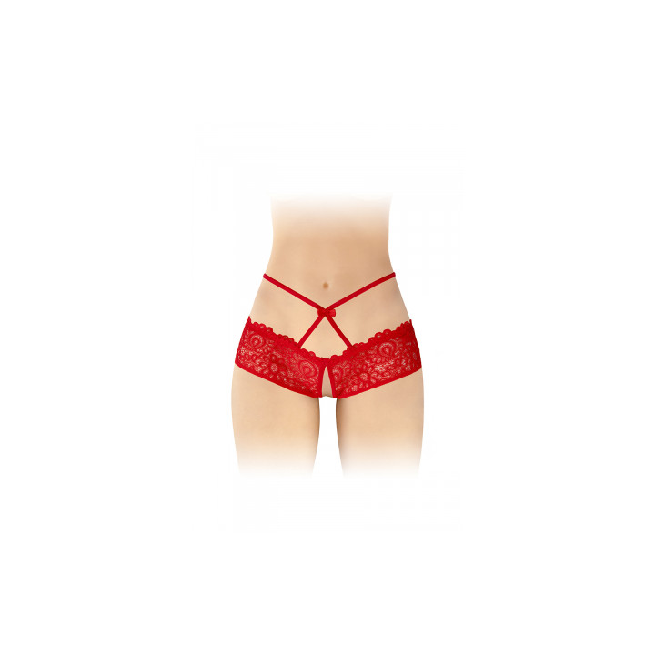 Culotte ouverte rouge Celia - Fashion Secret