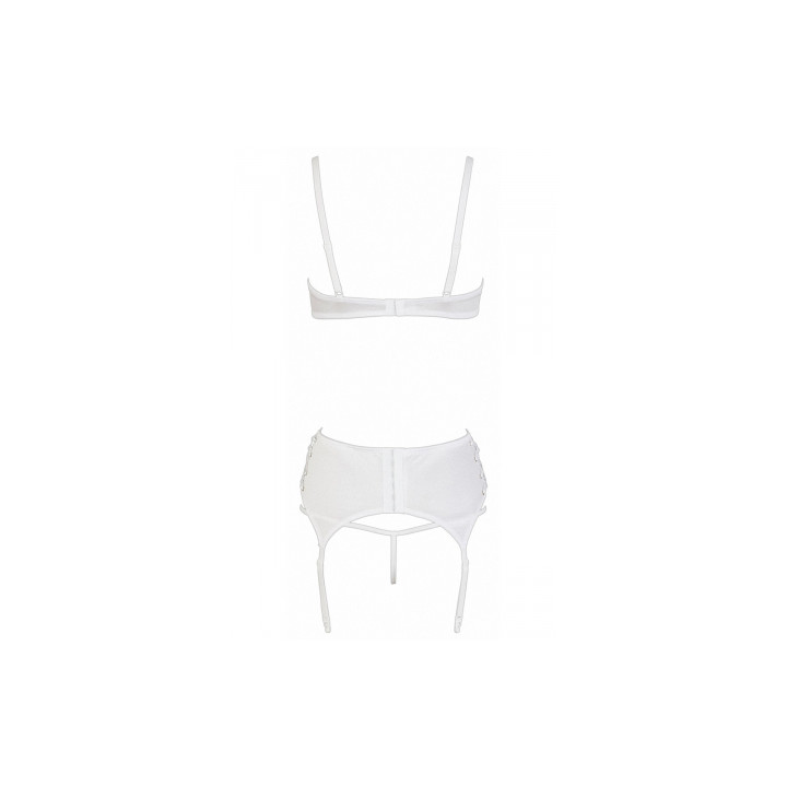 Ensemble lingerie 3 pièces ouvert blanc - Cottelli Lingerie