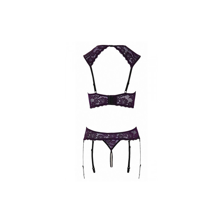 Ensemble lingerie ouverte violet - Cotelli Lingerie