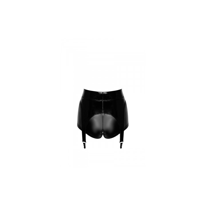 Short à jarretelles Glam F325 vinyle et wetlook