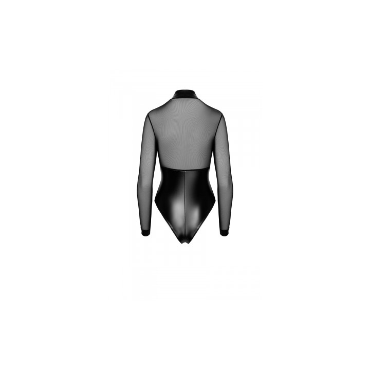 Body Edge zippé avec anneaux F321 wetlook et tulle