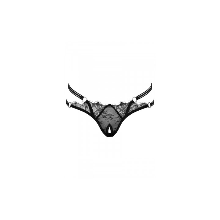 String ouvert Rio noir en dentelle - Cottelli LINGERIE