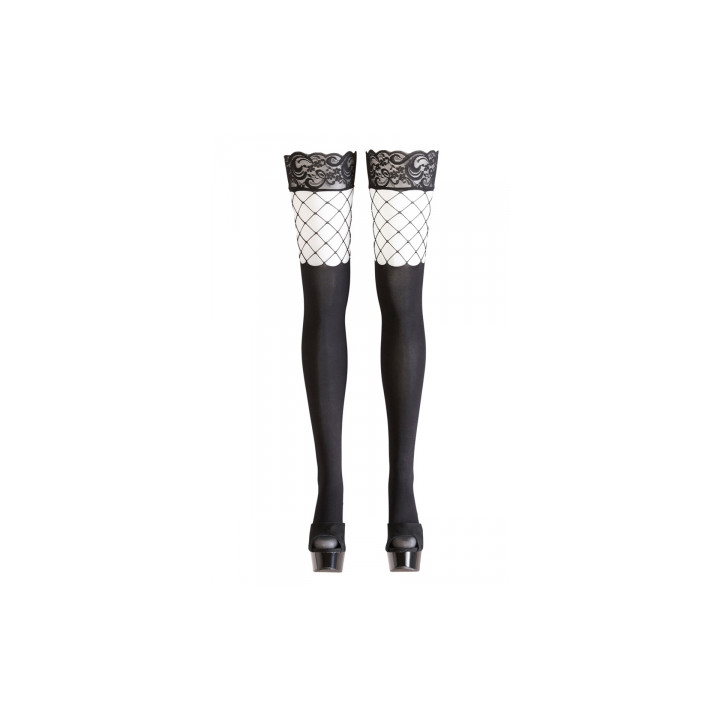 Bas autofixants opaques noir - Cotelli Legwear