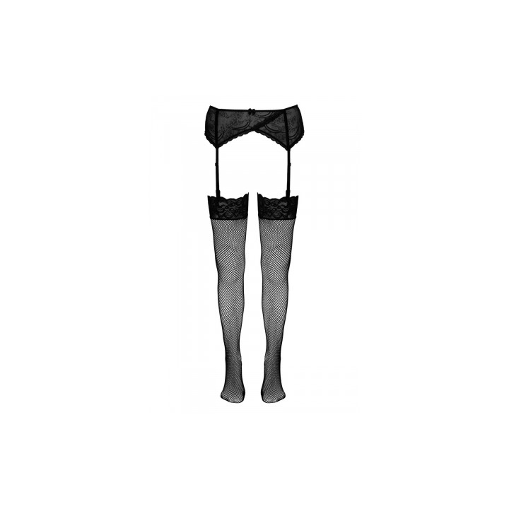 Bas résille noir - Cotelli Legwear