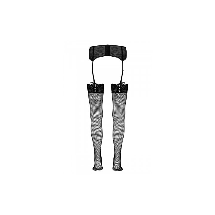 Bas résille noir - Cotelli Legwear