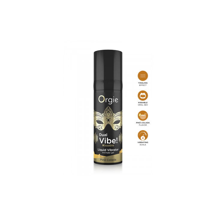 Gel d'excitation Dual Vibe Pina Colada Liquid Vibrator
