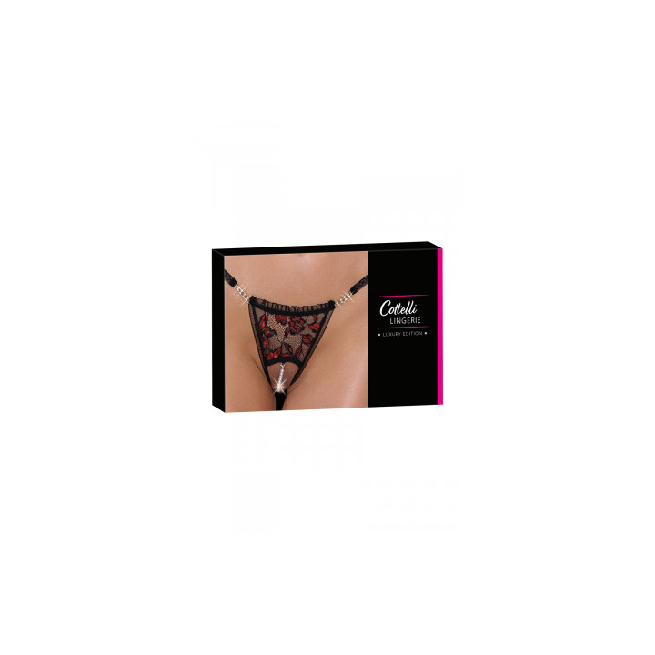 String dentelle ouvert bicolore - Cottelli LINGERIE