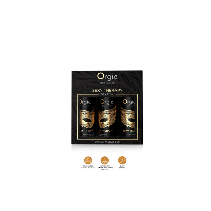 Coffret 3 huiles de massage sensuel Sexy Therapy Collection