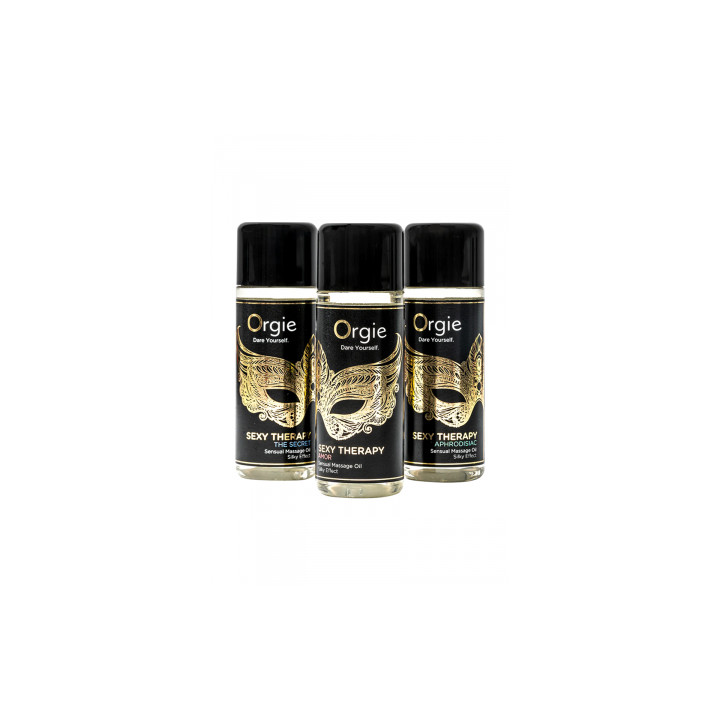 Coffret 3 huiles de massage sensuel Sexy Therapy Collection