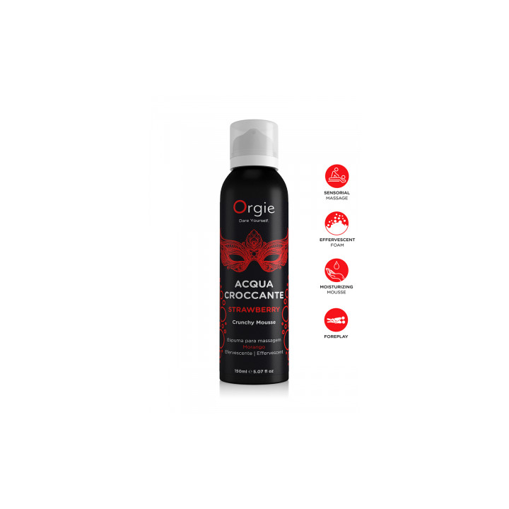Mousse de massage effervescente Fraise 150ml