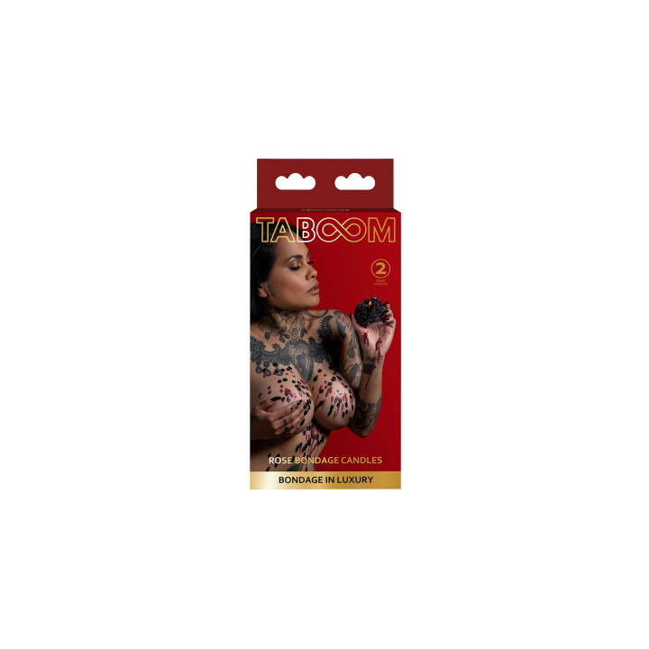 Set 2 bougies rose Bondage - Taboom