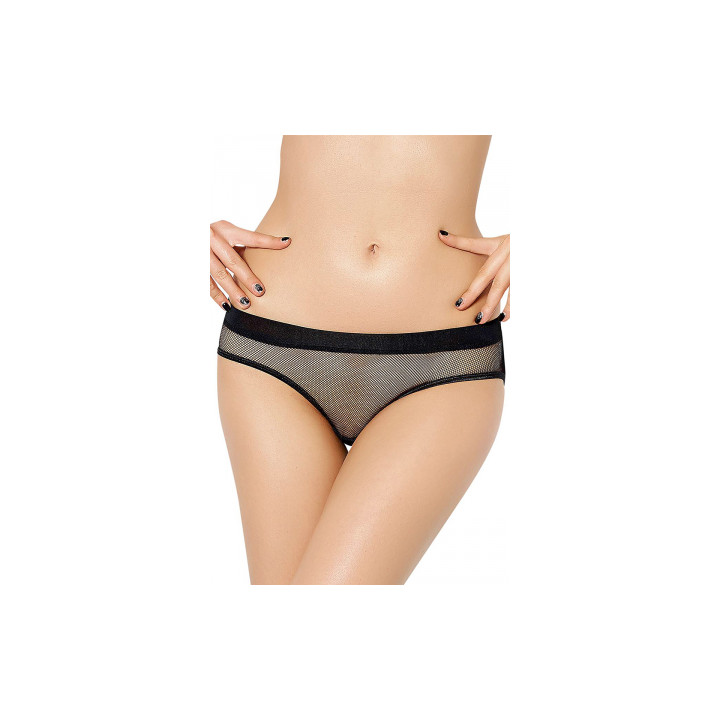 Culotte ouverte en résille noire