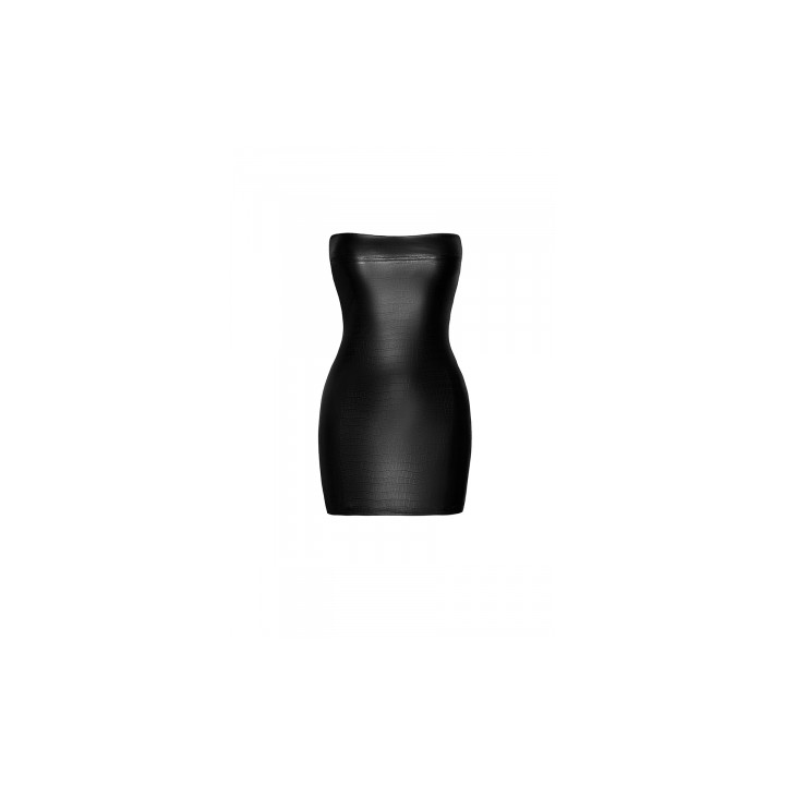 Mini robe bustier Wild F317 wetlook effet croco