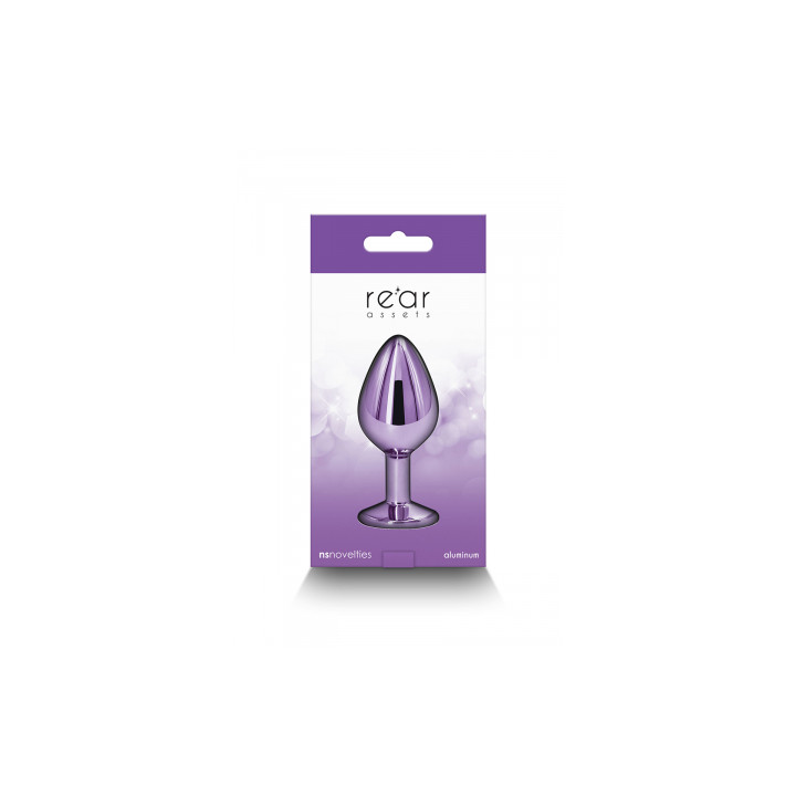 Plug bijou aluminium chromé violet M
