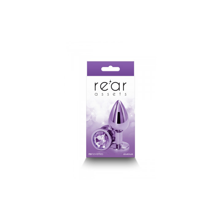 Plug bijou aluminium chromé violet M