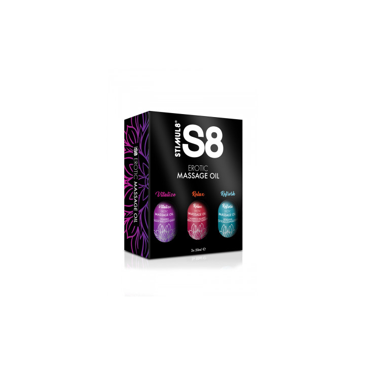 Coffret huiles de massage S8 3x50ml