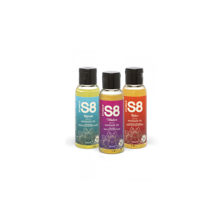 Coffret huiles de massage S8 3x50ml