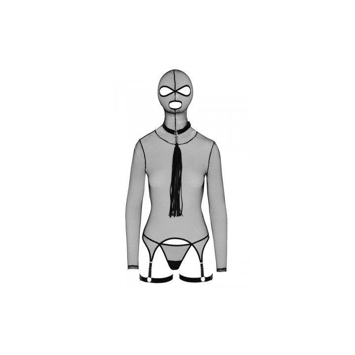 Ensemble lingerie résille et accessoires BDSM - Bad Kitty