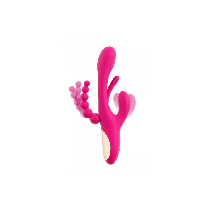Triple vibro avec langue oscillante - Sweet Smile