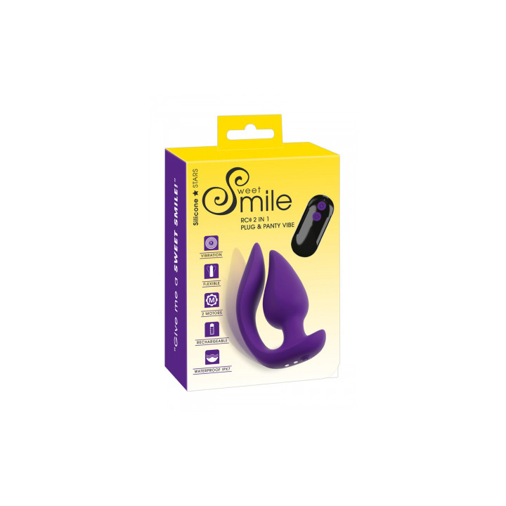 Plug et stimulateur externe vibrant 2 en 1 - Sweet Smile