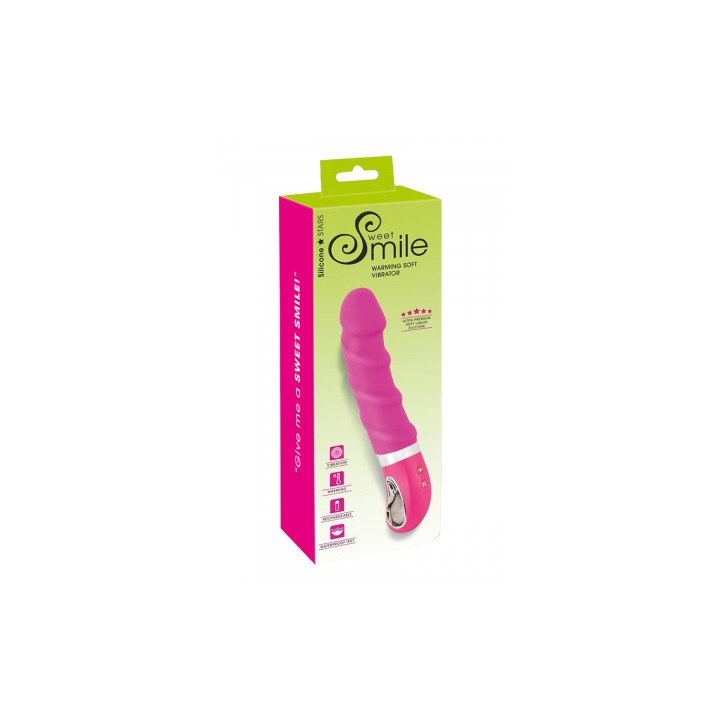 Vibro chauffant rechargeable 22,8 x 4 cm - Sweet Smile