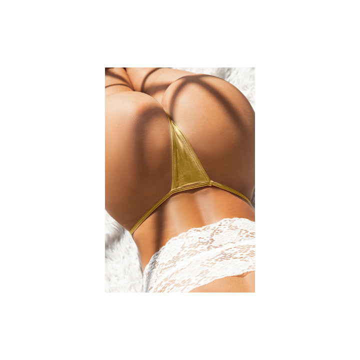 String brillant Doré - Litolu Lingerie