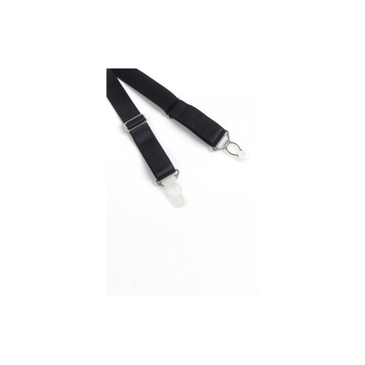 Porte-jarretelles dentelle large Noir - Litolu Lingerie