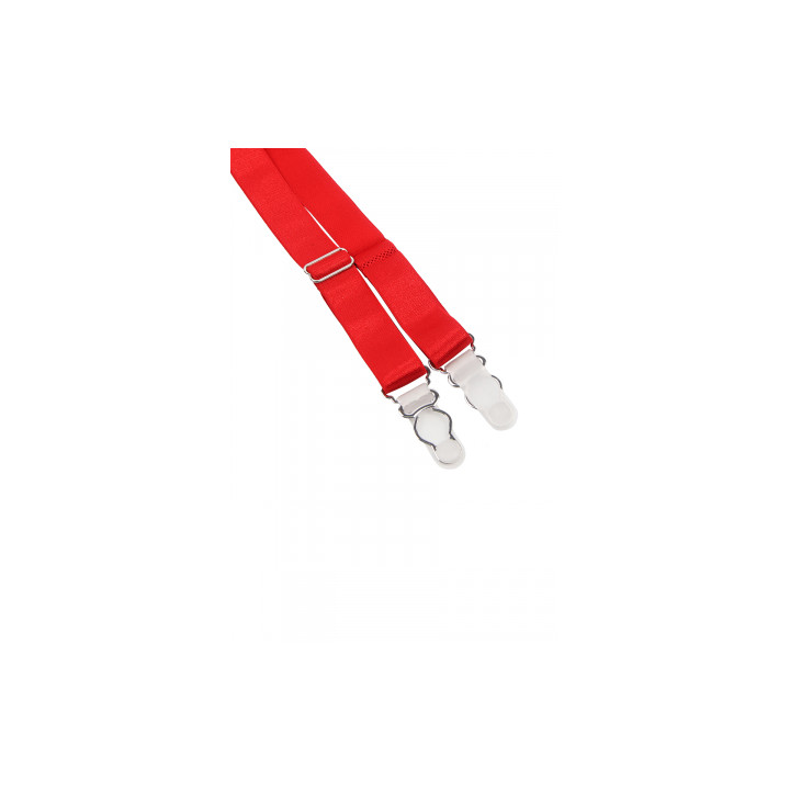 Porte-jarretelles et string Rouge - Litolu Lingerie