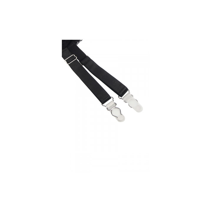 Porte-jarretelles et string Noir - Litolu Lingerie