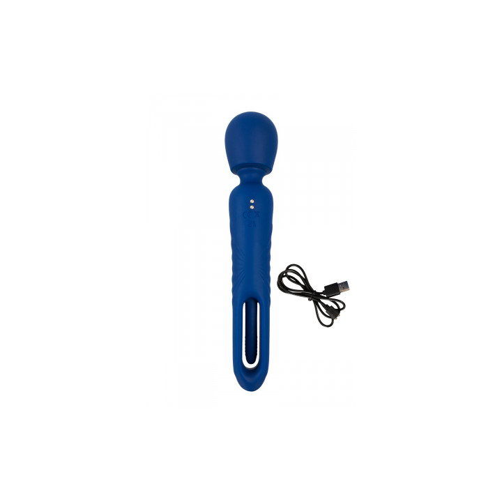 Vibro Wand réversible avec langue vibrante - Sweet Smile