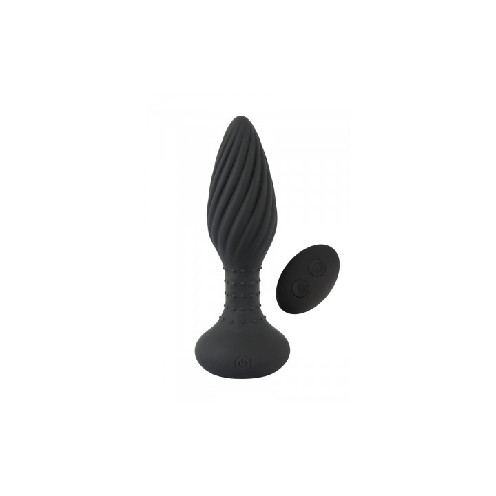 Plug anal vibrant et rotatif télécommandé - Anos