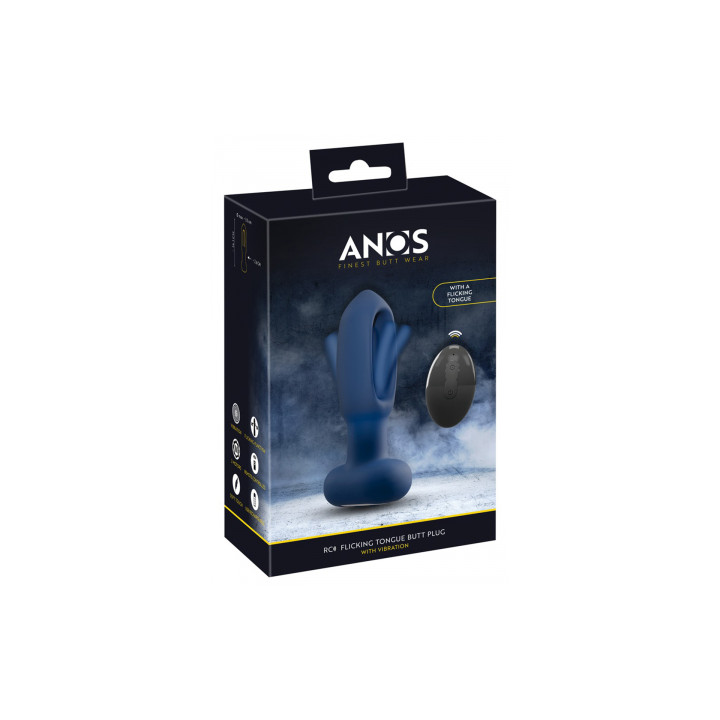 Plug anal vibrant avec langue oscillante - Anos