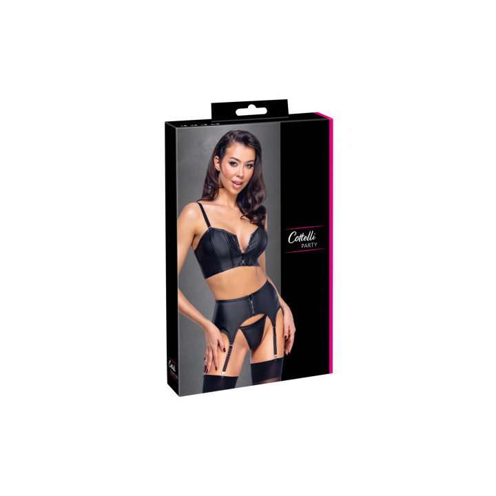 Ensemble lingerie 3 pièces avec porte-jarretelles - Cottelli PARTY