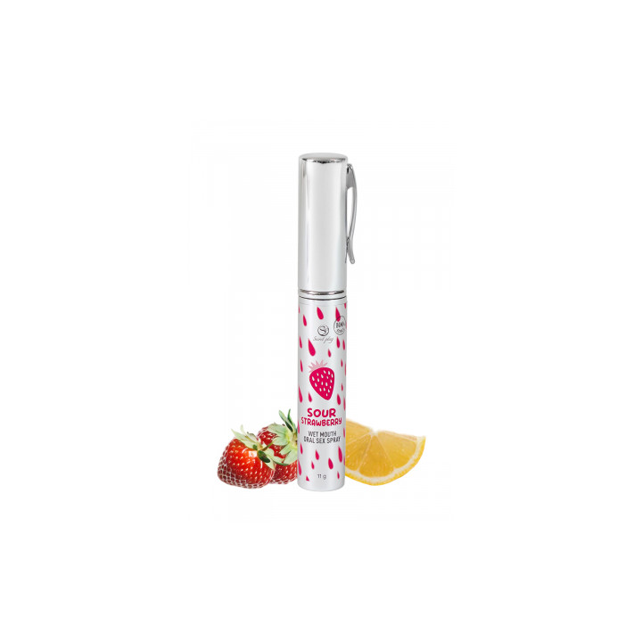 Spray sexe oral et bouche humide à la fraise acide