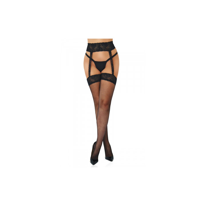 Bas porte-jarretelles Fishnet Garterbelt Stockings - Daring Intimates