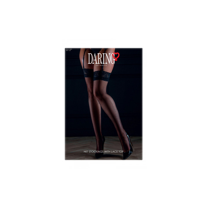 Bas résille Net Stockings with Lace Top - Daring Intimates