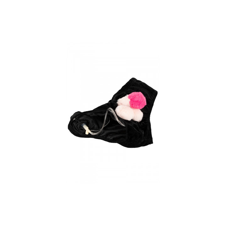 Slip avec pénis en peluche mobile