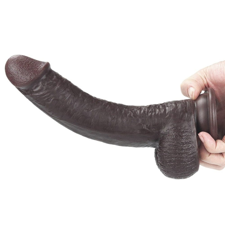 9'' Sliding Skin Dual Layer Dong Black
