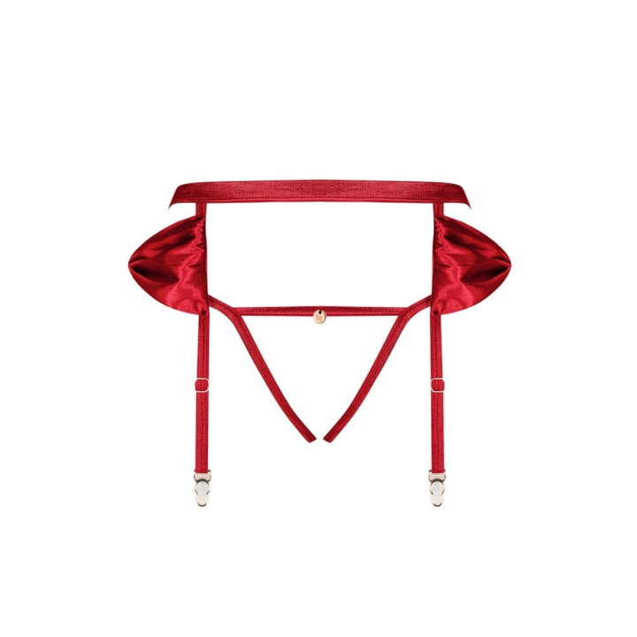 Rubinesa garter belt & crotchles thong  S/M