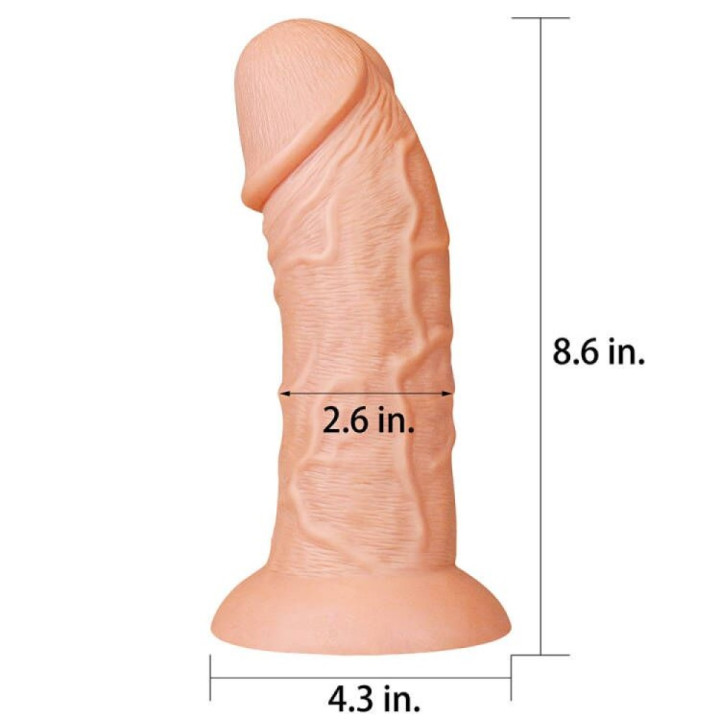 8.5'' Realistic Curved Dildo Flesh