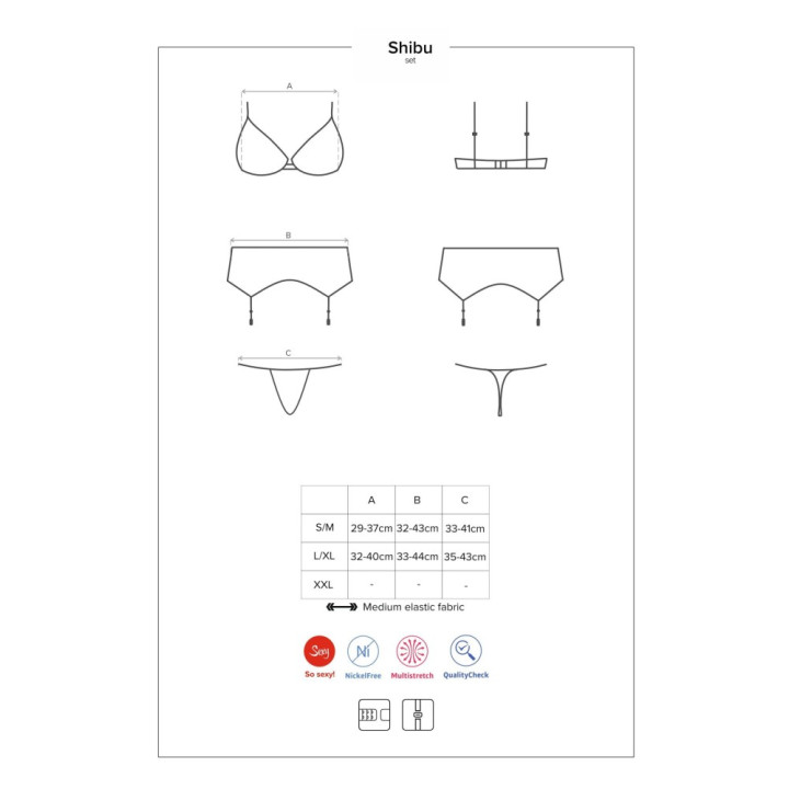 Shibu 3-pcs set black  S/M