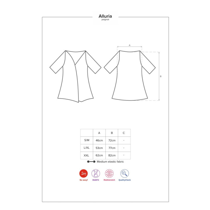 Alluria peignoir & thong  S/M