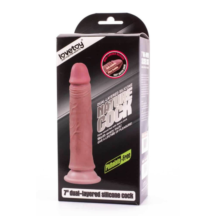 7" Dual-Layered Silicone Nature Cock Flesh