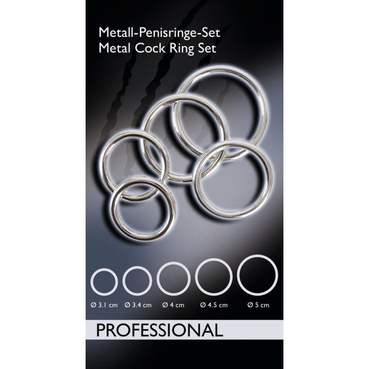 Bad Kitty Set of 5 Metal Rings