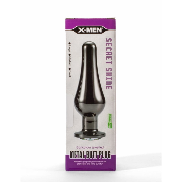 X-Men Secret Shine Gun Colour Jewelled Metal Butt Plug S