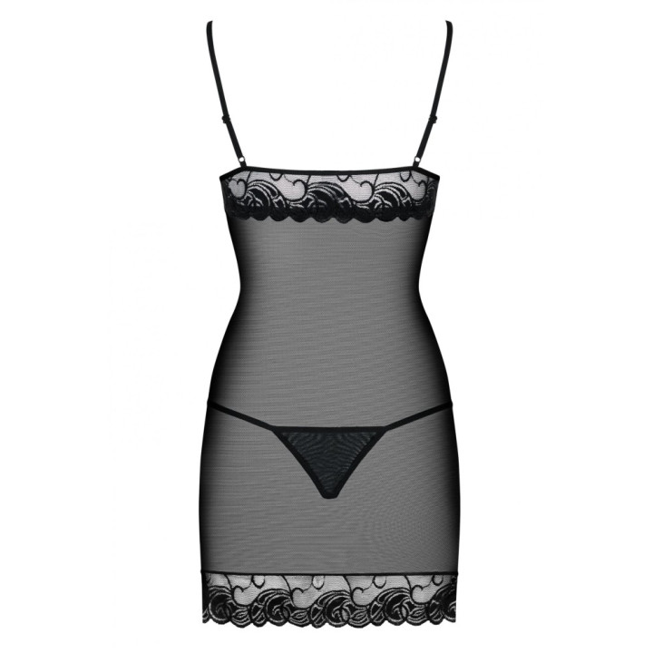 Wonderia chemise & thong black  S/M