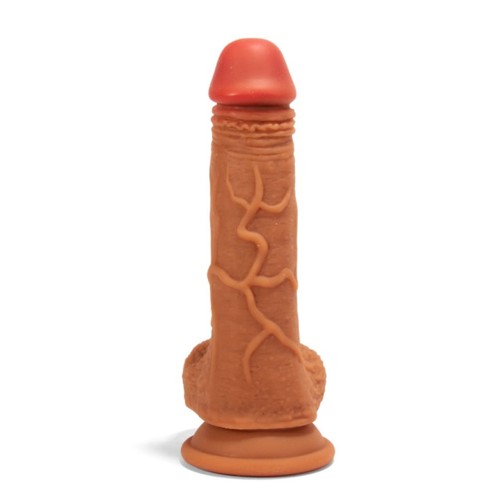 X-MEN 8.3 inch Double Layer Silicone Dildo Brown_B0O50_1