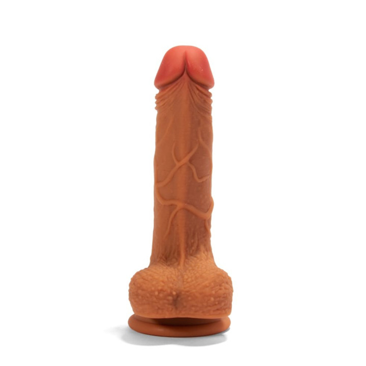 X-MEN 8.3 inch Double Layer Silicone Dildo Brown_B0O50_1