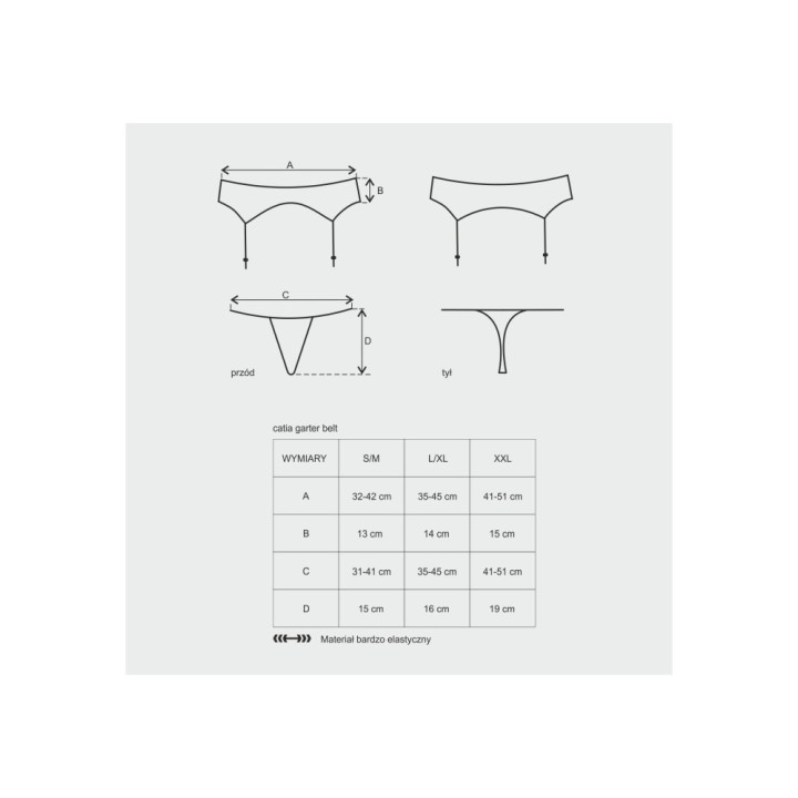 Catia garter belt & thong  S/M